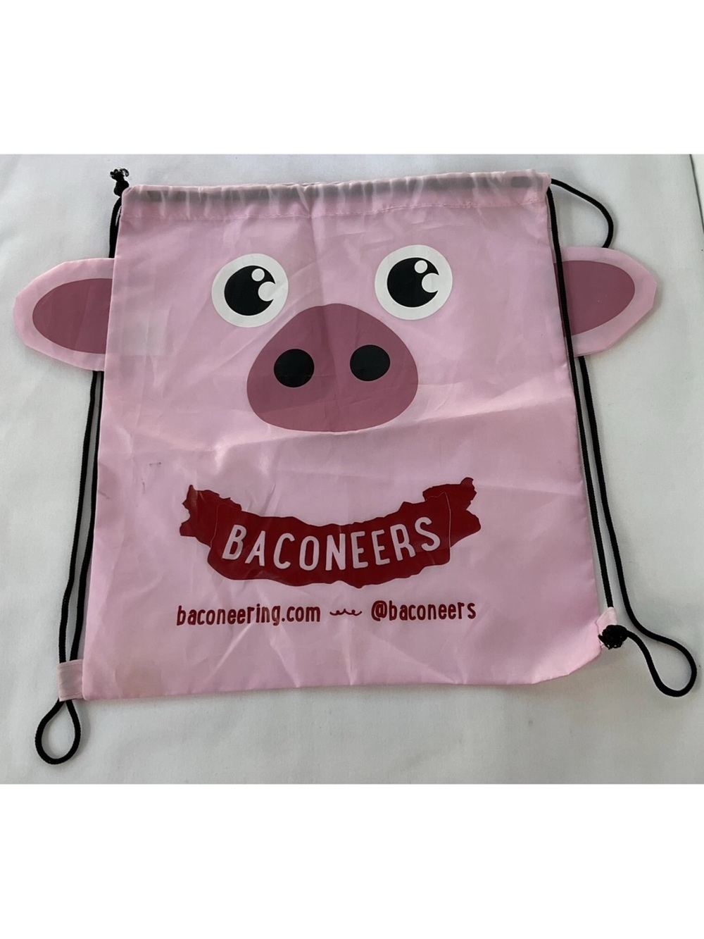 Vintage Beer And Bacon Festival Baconners Bag W/Drawstring